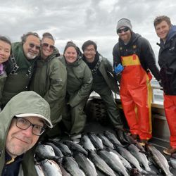 Cascade Creek Lodge - A day's haul of Salmon, Halibut and some bottom fish.