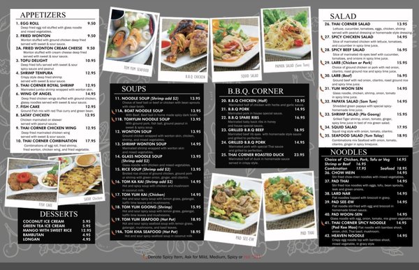 Menu photo 1 Thai Corner Restaurant Lakewood, CA Menu photo 1 Thai Corner Restaurant Lakewood, CA