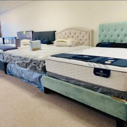 Showcasing some our selections of mattresses and bed. We have sera, sealy , beautyrest and MORE!!