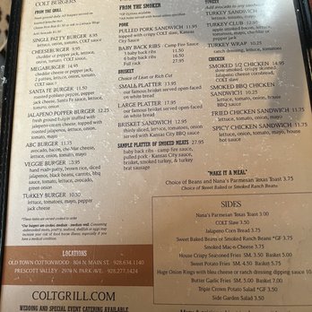 COLT Grill - Menu - American Near Me - Cottonwood, Arizona COLT Grill - Menu - American Near Me - Cottonwood, Arizona