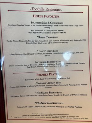 Menu photo 3 Foothills Restaurant Denver, CO Menu photo 3 Foothills Restaurant Denver, CO
