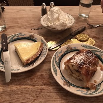 Peter Luger - Key lime pie, homemade "schlag" and apple strudel - Steakhouses Near Me - Brooklyn, New York Peter Luger - Key lime pie, homemade "schlag" and apple strudel - Steakhouses Near Me - Brooklyn, New York