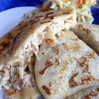 Cuscatlan Salvadorian Cuisine and More - Pupusa Lunch Special! Queso con Jalapeño and Chicharron con Queso - Salvadoran Near Me - Escondido, California
