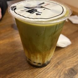 KuKu Taiwanese Fried Chicken & Noodle & Bubble Tea - Brown sugar and matcha milk tea with boba