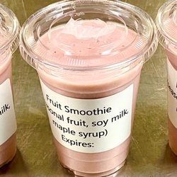 Weimart Natural Food - Fruit smoothies made with fruits, soy milk, maple syrup. Available in the hot summer months.