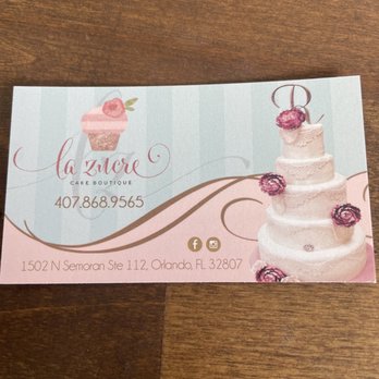 La Zucre Cake Boutique - Business card - Cupcakes Near Me - Orlando, Florida