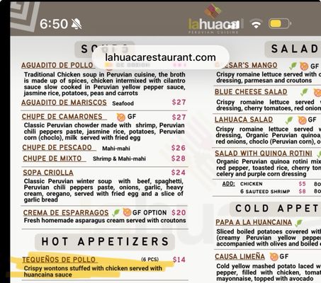 Menu photo 1 La Huaca Peruvian Cuisine Roseville, CA Menu photo 1 La Huaca Peruvian Cuisine Roseville, CA