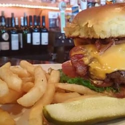 Gallucio's Pub Resturant - Awesome burgers at half price here every Thursday! This is a pic of one of the specialty burgers called The Kentmere...