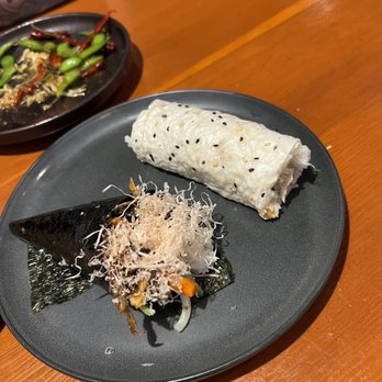 DAI Sushi - Salmon skin and Blue Crab hand rolls - Japanese Near Me - Westminster, California DAI Sushi - Salmon skin and Blue Crab hand rolls - Japanese Near Me - Westminster, California