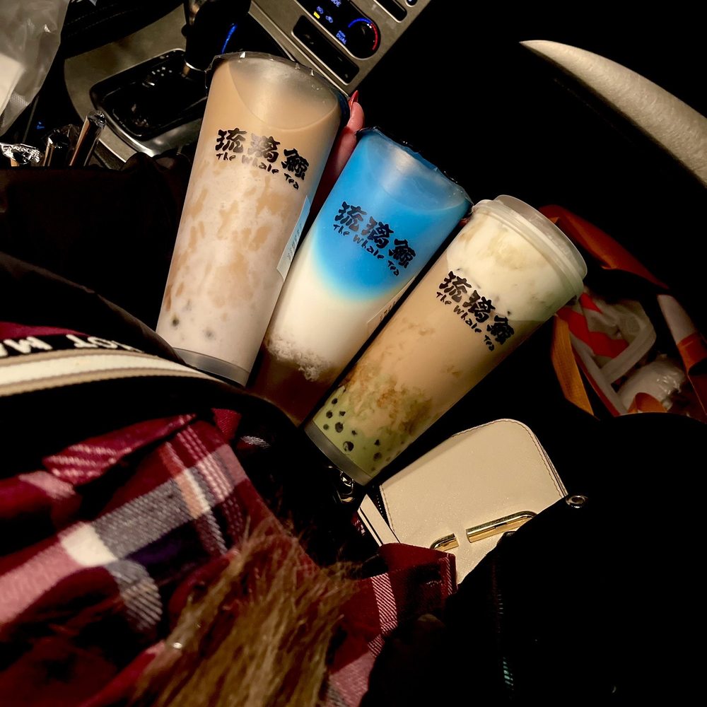 Creme Brulee Taro Milk tea (asked to add Boba) and The Whole (coconut milk), Creme Brulee Matcha milk tea (asked to add Boba). Creme Brulee Taro Milk tea (asked to add Boba) and The Whole (coconut milk), Creme Brulee Matcha milk tea (asked to add Boba).