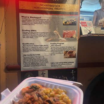 American Wagyu Eatery - I ordered the beef bowl. The mini. $11. Came with kimchi, rice, corn, and wagyu beef and sautéed onions. - Food Trucks Near Me - Honolulu, Hawaii