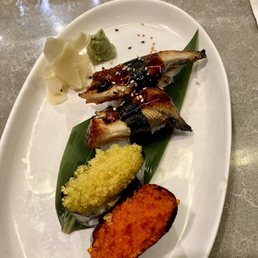 Two different types of Mass Hago, coupled with Unagi charred perfectly Two different types of Mass Hago, coupled with Unagi charred perfectly