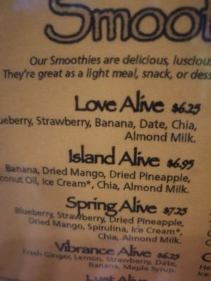 Menu photo 7 Life Alive Organic Cafe Central Square Cambridge, MA
