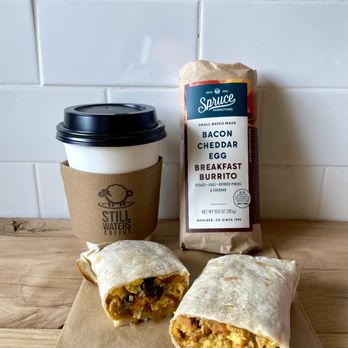 Still Waters Coffee - a breakfast burrito and a cup of coffee - Coffee & Tea Near Me - Greeley, Colorado Still Waters Coffee - a breakfast burrito and a cup of coffee - Coffee & Tea Near Me - Greeley, Colorado