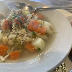 Bello Pizza - Chicken noodle soup for today's lunch.