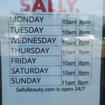 Sally Beauty Supply - Hours - Cosmetics & Beauty Supply Near Me - Nashville, Tennessee Sally Beauty Supply - Hours - Cosmetics & Beauty Supply Near Me - Nashville, Tennessee