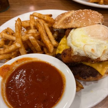 Denny's - Mo' Mozzarella Burger With Over Easy Egg - Diners Near Me - San Jose, California Denny's - Mo' Mozzarella Burger With Over Easy Egg - Diners Near Me - San Jose, California