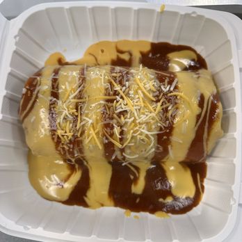 Taco Del Mar - Get your burrito, wet with queso and enchilada sauce. - Mexican Near Me - Bismarck, North Dakota