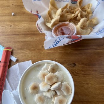 Crab Bay - 2. Clam Chowder Soup A06. 6 Pieces Crab Rangoon - Cajun/Creole Near Me - Clementon, New Jersey Crab Bay - 2. Clam Chowder Soup A06. 6 Pieces Crab Rangoon - Cajun/Creole Near Me - Clementon, New Jersey