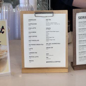 Series A Coffee - Menu - Coffee & Tea Near Me - Beverly Hills, California Series A Coffee - Menu - Coffee & Tea Near Me - Beverly Hills, California