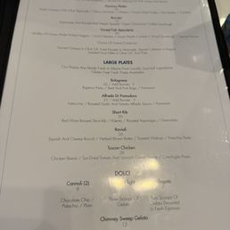 Dolce Amici menu