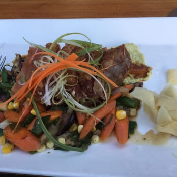 Tommy Bahama - Ahi Tuna over vegetables. Photo doesn't do it justice. It was perfect. - Seafood Near Me - Kihei, Hawaii Tommy Bahama - Ahi Tuna over vegetables. Photo doesn't do it justice. It was perfect. - Seafood Near Me - Kihei, Hawaii
