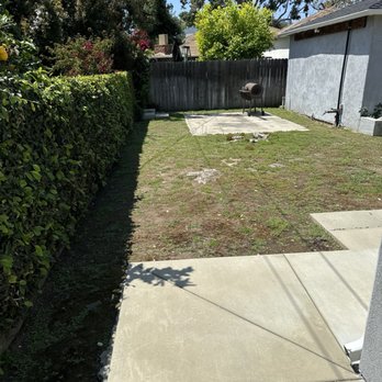 Platinum Paving & Landscaping - Patio seating area before. - Landscaping Near Me