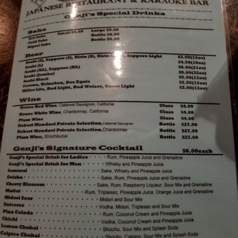 Genji - Menu - Japanese Near Me - Houston, Texas