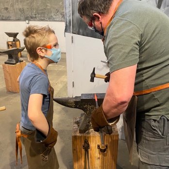 Lawless Forge - Teagan and Dad - Art Classes Near Me - Seattle, Washington