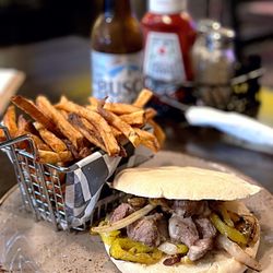 Ben Franklins Taproom and Grille - Filet Steak Sandwich with fresh cut fries.