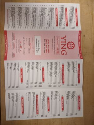 Menu photo 1 Ying Dynasty Mattapoisett, MA