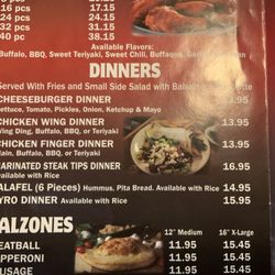 Yovanis Pizzeria - Steak tip available with rice..... BUT ACTUALLY COMES WITH FRIES