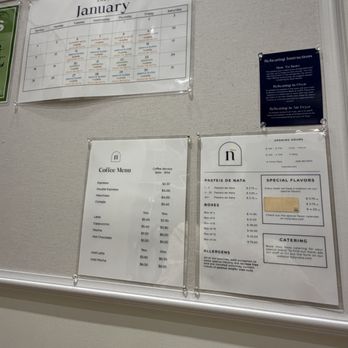 Holy Nata - Menu with the flavor Schedule of the month - Bakeries Near Me - San Francisco, California