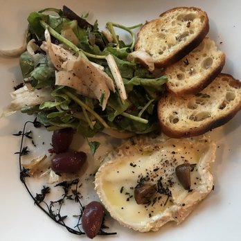 Cafe Monet - Aged marinated goat cheese with crouton and salad. Yum! - French Near Me - Millburn, New Jersey
