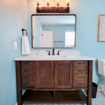 Simply Living - Mid Century Modern Bathroom Remodel - Electricians Near Me - Inman, South Carolina Simply Living - Mid Century Modern Bathroom Remodel - Electricians Near Me - Inman, South Carolina