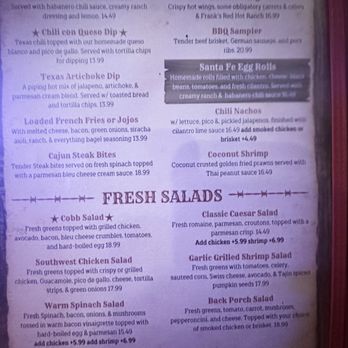 Back Porch Bar & Grill - Menu - Barbeque Near Me - Jacksonville, Oregon Back Porch Bar & Grill - Menu - Barbeque Near Me - Jacksonville, Oregon