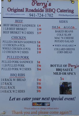 Menu photo 3 Perry's Original Roadside BBQ & Catering Sarasota, FL