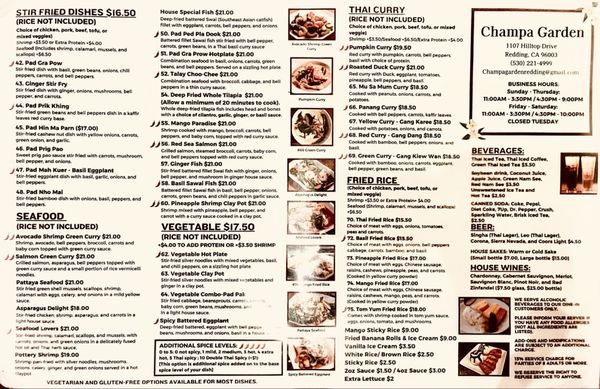 Menu photo 4 Champa Garden Redding, CA