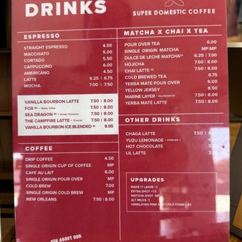 Super Domestic - Specialty coffee menu - Coffee & Tea Near Me - Los Angeles, California Super Domestic - Specialty coffee menu - Coffee & Tea Near Me - Los Angeles, California