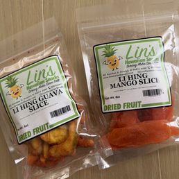 Li Hing Guava slices and Mango slices Li Hing Guava slices and Mango slices