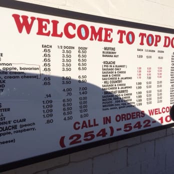 Top Donuts - Drive-they menu - Donuts Near Me - Copperas Cove, Texas Top Donuts - Drive-they menu - Donuts Near Me - Copperas Cove, Texas
