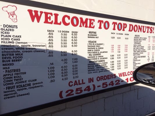 Menu photo 2 Top Donuts Copperas Cove, TX Menu photo 2 Top Donuts Copperas Cove, TX