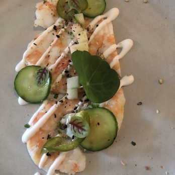 Las Puertas - Course 4- shrimp crudo - Latin American Near Me - Buffalo, New York