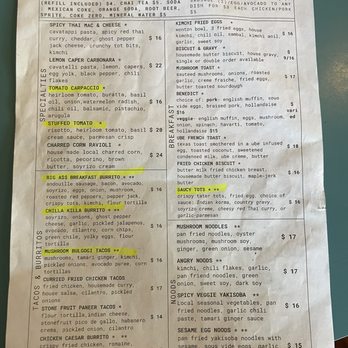 Libelula - Gluten free items in yellow highlighter - Breakfast & Brunch Near Me - Fresno, California Libelula - Gluten free items in yellow highlighter - Breakfast & Brunch Near Me - Fresno, California