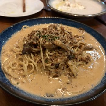 Wasuta Pasta - Nightly special spaghetti Gorgonzola bolognese - Japanese Near Me - Richmond, British Columbia