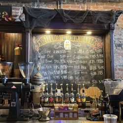 Top Hat Coffee and Entertainment - Menu on the wall