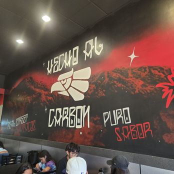 Hecho Al Carbon - Mural on their wall - Mexican Near Me - Riverside, California Hecho Al Carbon - Mural on their wall - Mexican Near Me - Riverside, California