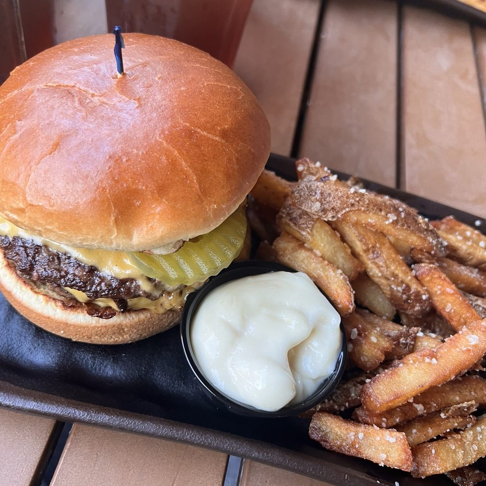 (405) Okie Smashed Onion Burger & Truffle Fries (405) Okie Smashed Onion Burger & Truffle Fries