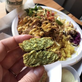 Doner Box - Falafel and spicy cilantro sauce - Sandwiches Near Me - Seattle, Washington Doner Box - Falafel and spicy cilantro sauce - Sandwiches Near Me - Seattle, Washington