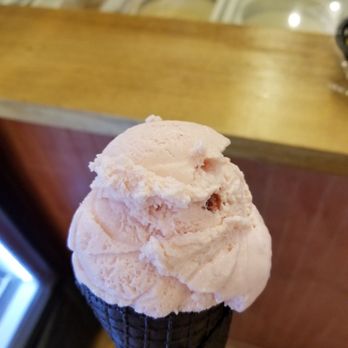 Pincho Loco - 1 scoop strawberry in a chocolate cone - Desserts Near Me - Durham, North Carolina